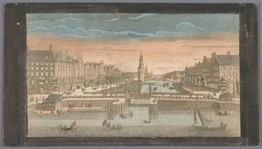 View of the Oudeschans in Amsterdam Seen from the IJ