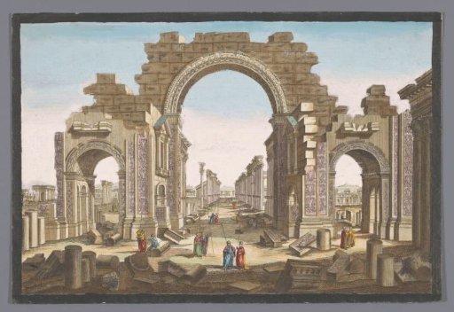 View of the Ruin of the Arch of the Colonnade in Palmyra, Seen from the East
