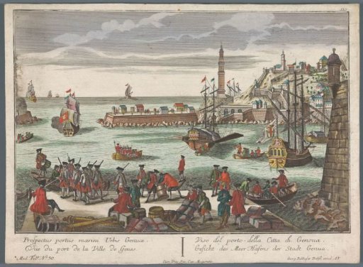 View of the Harbor in Genoa