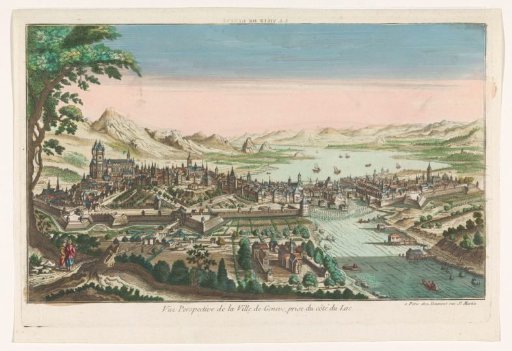View of the City of Geneva Seen from Lake Geneva