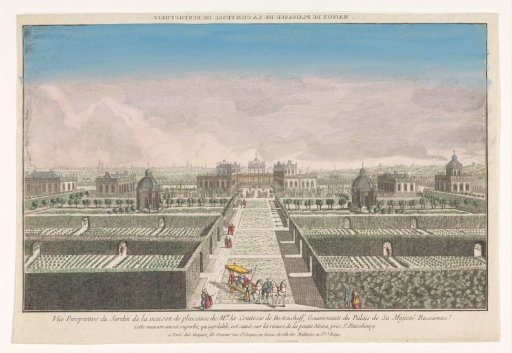 View of the garden of the country house of Countess Bestoucheff in the vicinity of the city of St. Petersburg