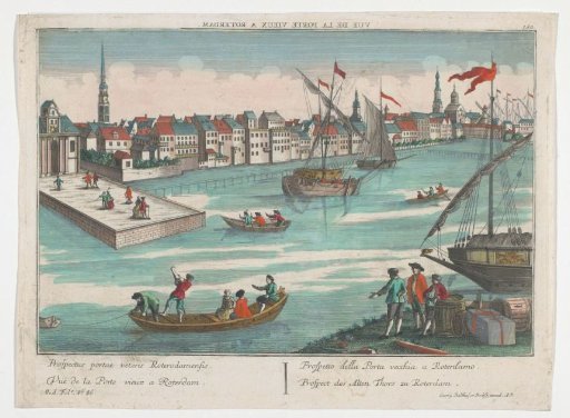 View of the Ooster Oude Hoofd Gate in Rotterdam