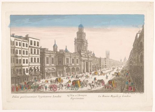 View of the Royal Exchange in London