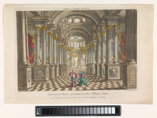 View of the interior of the palace of Oedipus at Thebes