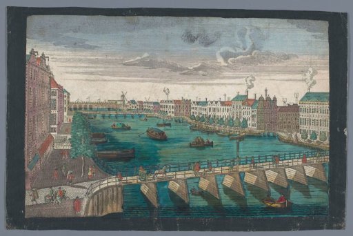 View of the Binnen-Amstel between the Blauwbrug and the Hogesluis in Amsterdam