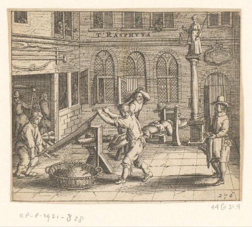View of the courtyard of the Rasphuis in Amsterdam