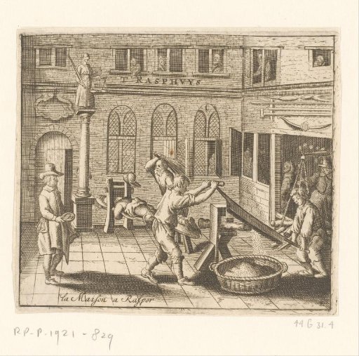 View of the Courtyard of the Rasphuis in Amsterdam