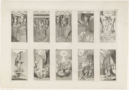 Title Page and Book Illustrations for a Book on the Roman Catholic Doctrine