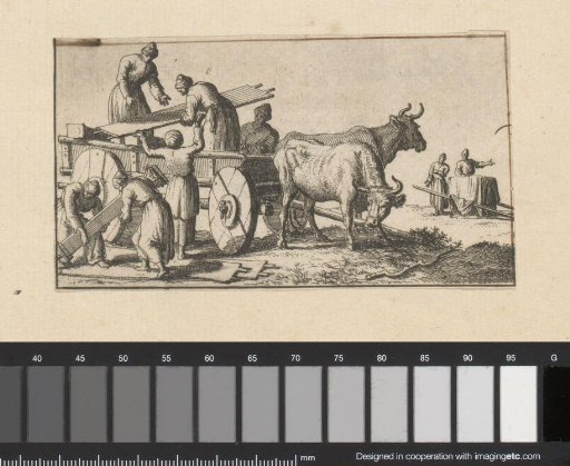 Load of wood on a farmer's cart