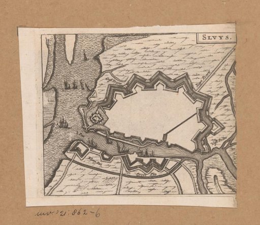 Fortress map of Sluis