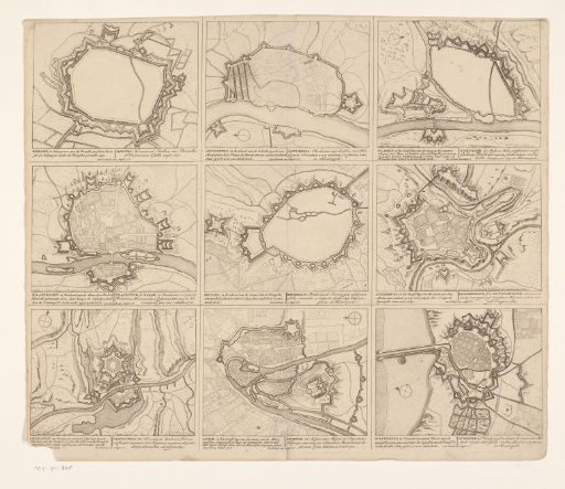 Maps of Mons, Antwerp, Namur, Maastricht, Brussels, Luxembourg, Charleroi, Liège, and Dunkirk