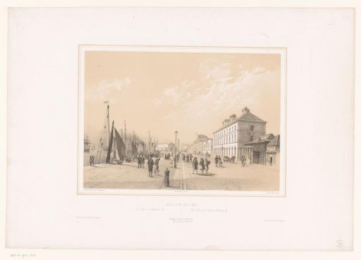 View of the harbor and customs office of Boulogne-sur-Mer