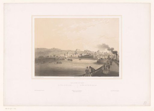 View of the bathing carriages at Boulogne-sur-Mer from the pier