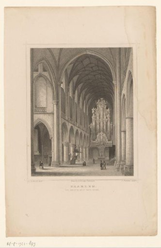 Interior of St. Bavo's Church in Haarlem