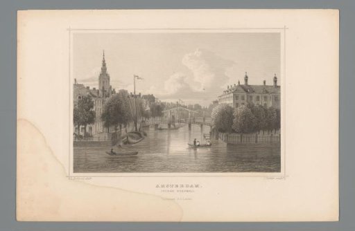 View of the Groenburgwal in Amsterdam