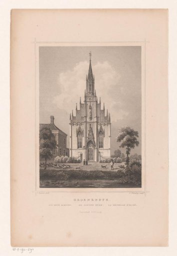 View of the new church at Groenendijk