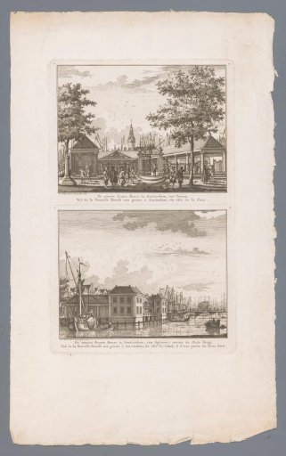 Two views of the New Corn Exchange in Amsterdam