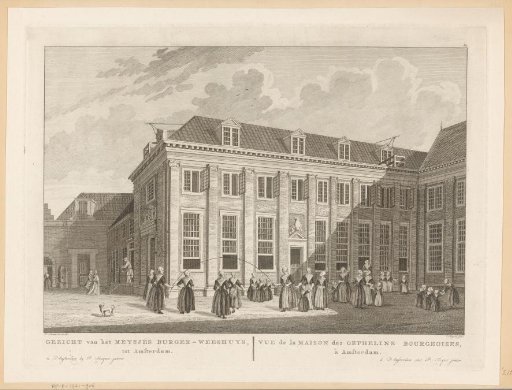 View of the girls' house of the Burgerweeshuis in Amsterdam