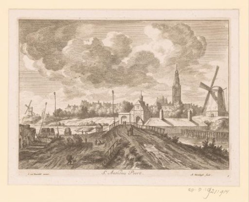 View of the Second Saint Anthony's Gate in Amsterdam