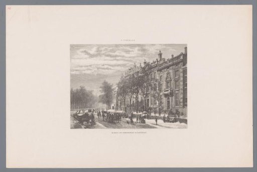 Winter view of the bend in the Herengracht in Amsterdam