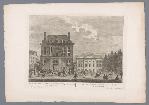 View of the renovated Waag on the Dam in Amsterdam