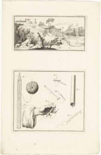 Fountain and spinning wheel