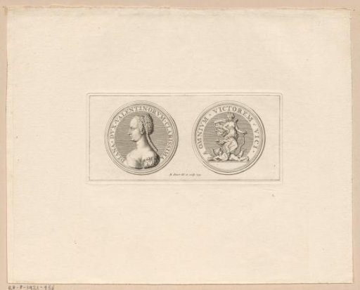 Medal with the portrait of Diana of Poitiers and the goddess Diana with Amor
