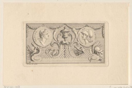 Medallions with portraits of Alexander the Great and Phryne