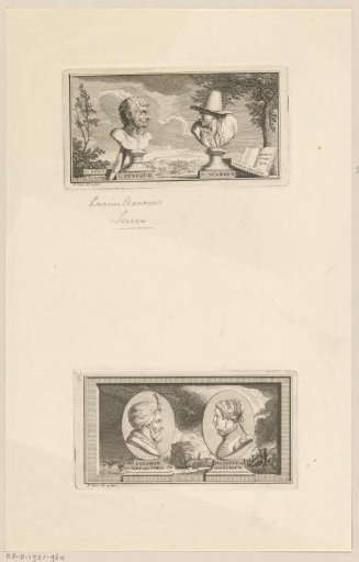 Portraits of Lucius Annaeus Seneca and Paul Scarron and portraits of Süleyman I the Magnificent and Giulia Gonzaga