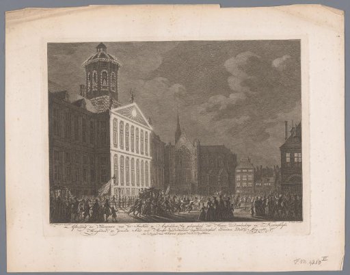 Illumination of the Town Hall on the Dam for William V and Wilhelmina of Prussia, 1768