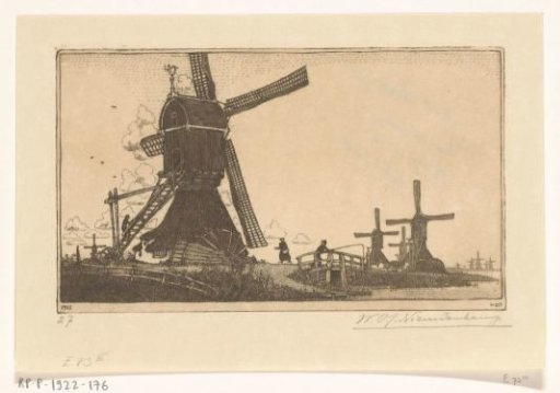 Swing Mills on the Vlist between Haastrecht and Schoonhoven