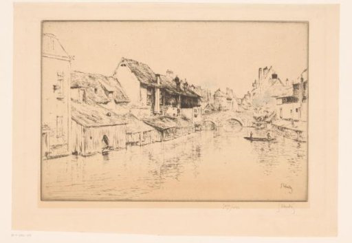 View of a river through a city