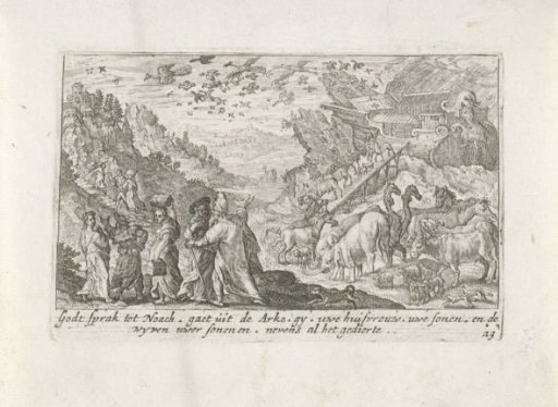 Noah Leads His Family and the Animals Out of the Ark