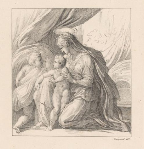 Mary Kneeling with Christ and John the Baptist