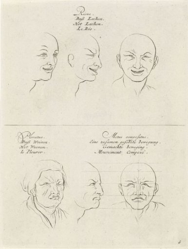 Laughing and crying facial expressions