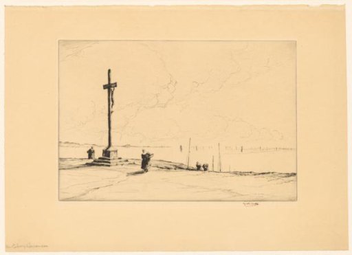 Crucifix on the coast near Concarneau