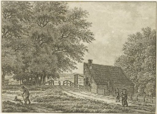 Landscape near Overveen with Walkers