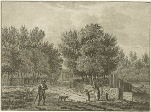 Landscape near Overveen with a Few Walkers