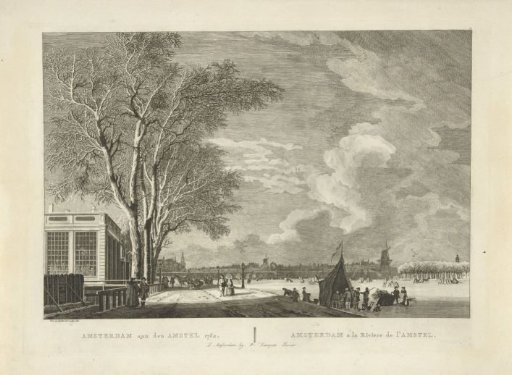 View of the frozen Amstel in Amsterdam, 1762