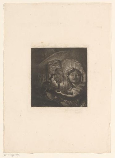 Man and Woman with Masks