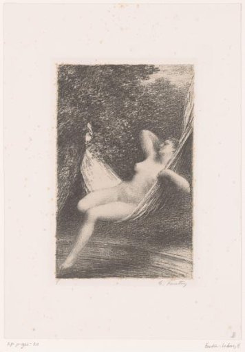 Sara Swinging Naked in a Hammock Over the Water