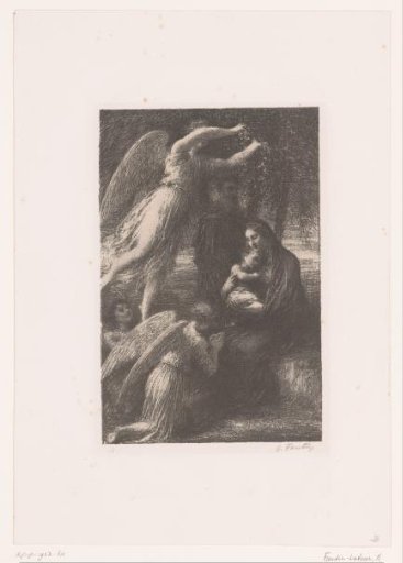 Angels Adoring the Christ Child While the Holy Family Rests