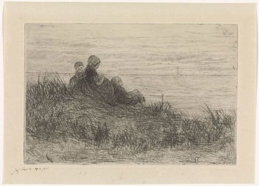 Dune Landscape with Mother and Children