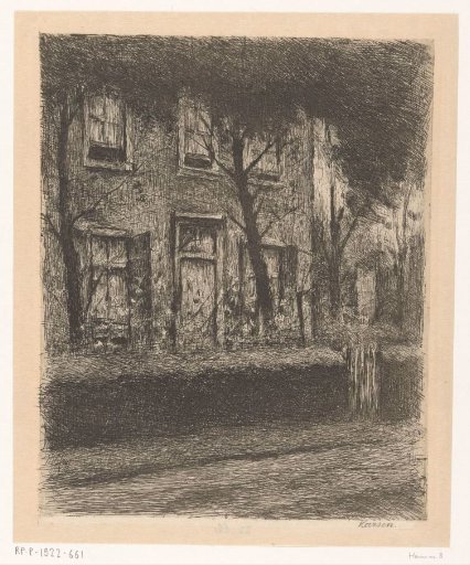 Front garden of a house with a hedge