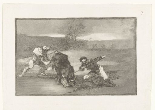 Bull hunt on foot