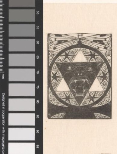 Theosophical Emblem with a Barking Dog's Head