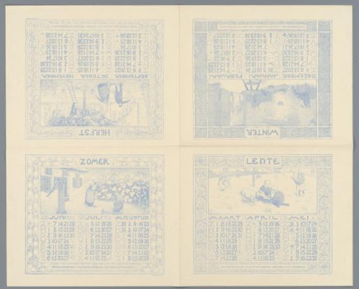 Calendar for 1903-1904 of the Insurance Company Holda in Amsterdam