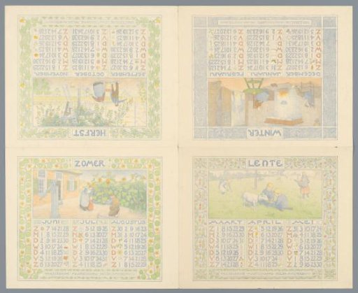 Calendar for 1903-1904 of the Insurance Company Holda in Amsterdam