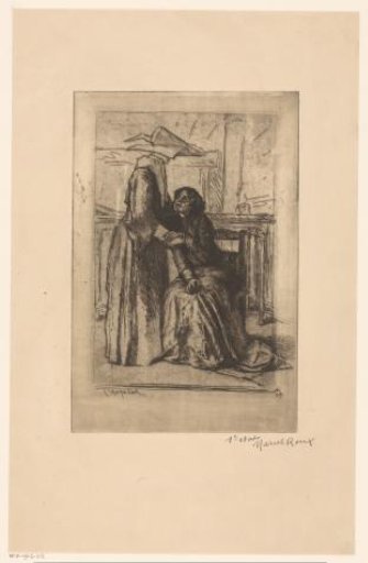 Hospital Interior with a Woman Supported by a Woman Wearing a White Cap