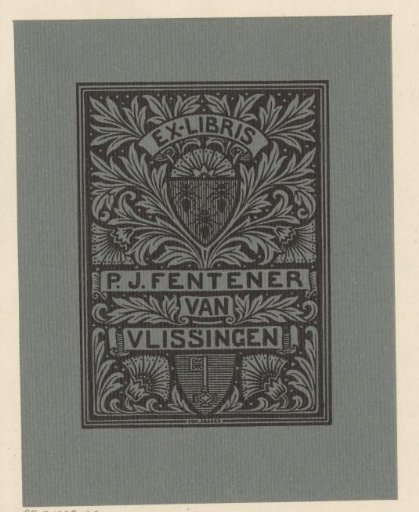 Ex libris of P.J. Fentener van Vlissingen